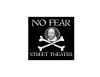 No Fear Street Theater with image of Shakespeare and cross bones